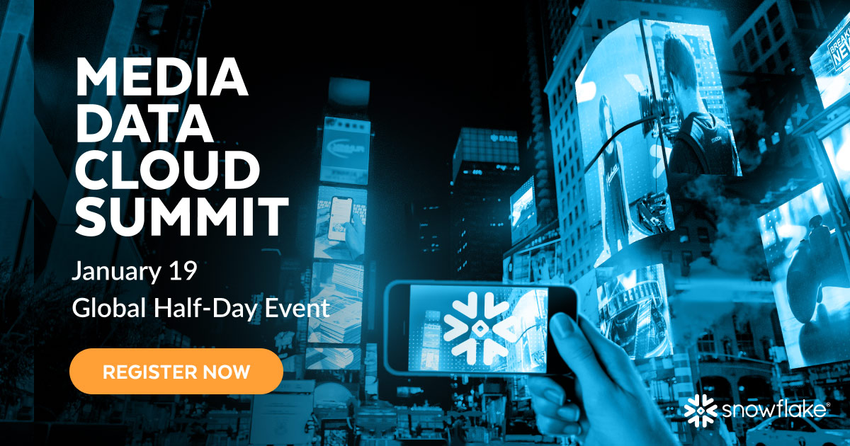 Media Data Cloud Summit Agenda APAC Snowflake