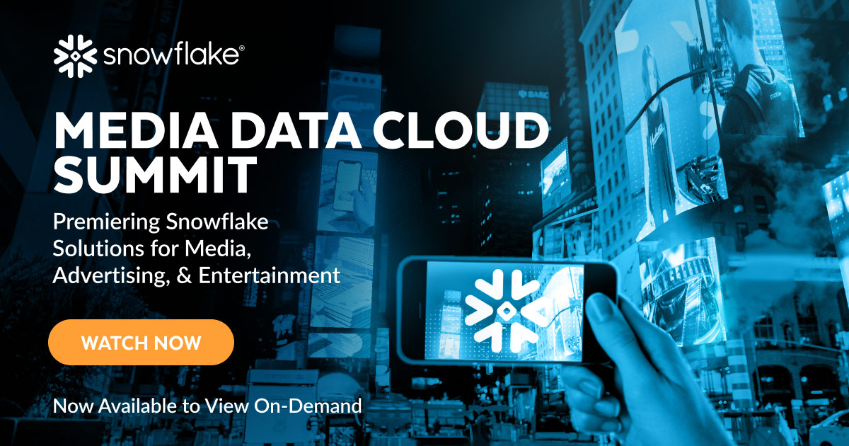 Media Data Cloud Summit - Snowflake