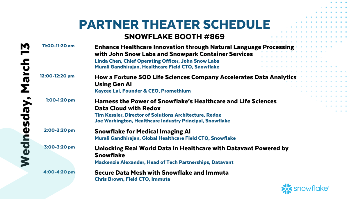 HIMSS 2024 Snowflake