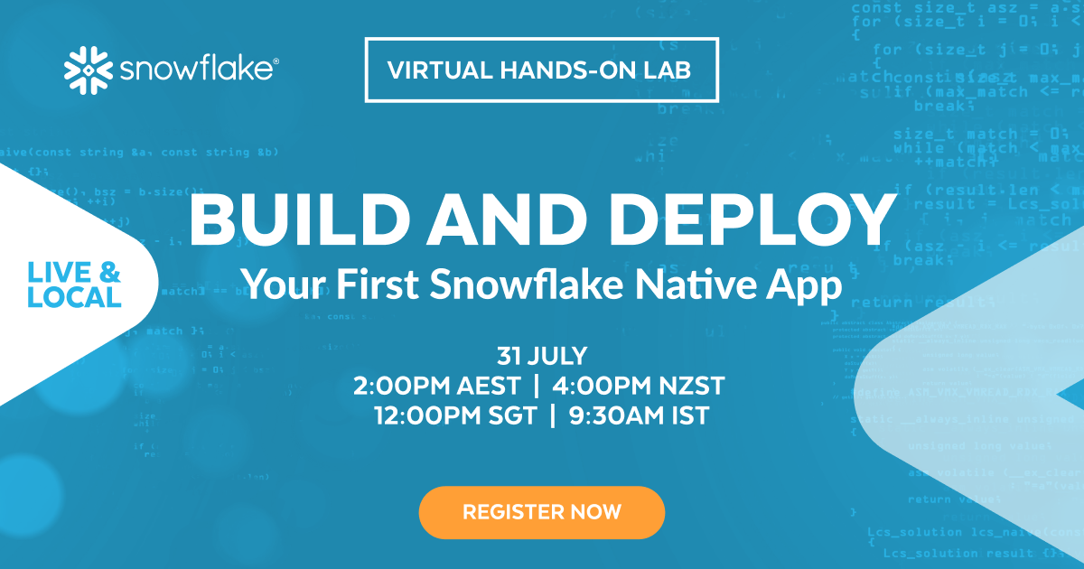 Virtual Hands-on Lab: Build and Deploy Your First Snowflake Native App